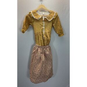 Relibeauty Girls Prairie Dress Yellow Floral cosplay Sz 10 (140)  reenactment